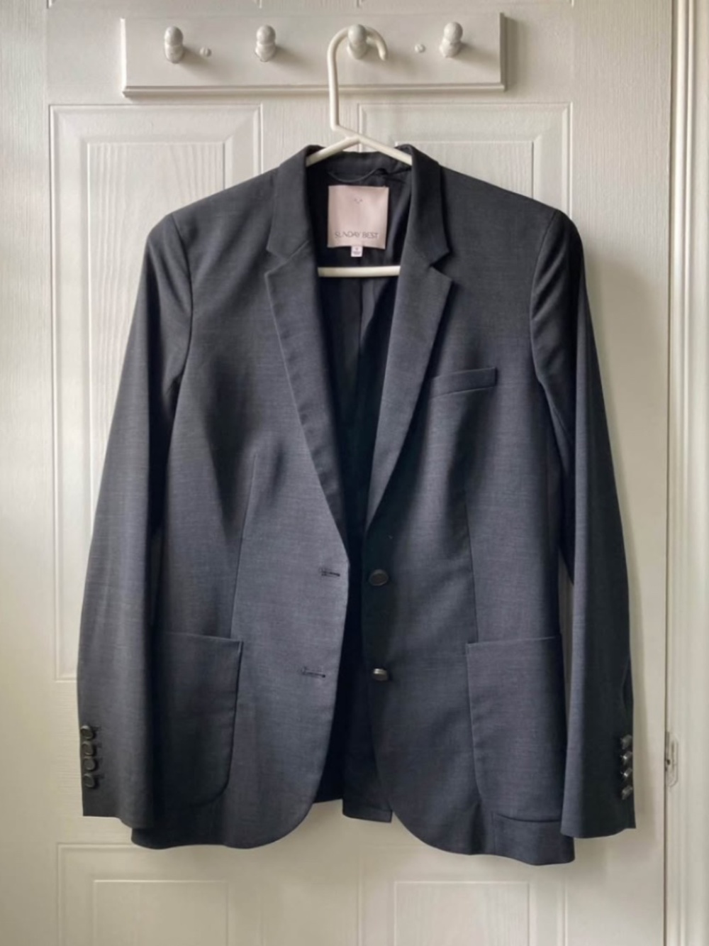 Sunday Best dark gray blazer from Aritzia